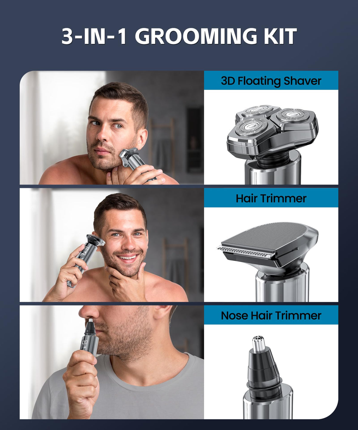 Prettywill Electric Razor with USB-C charging cable