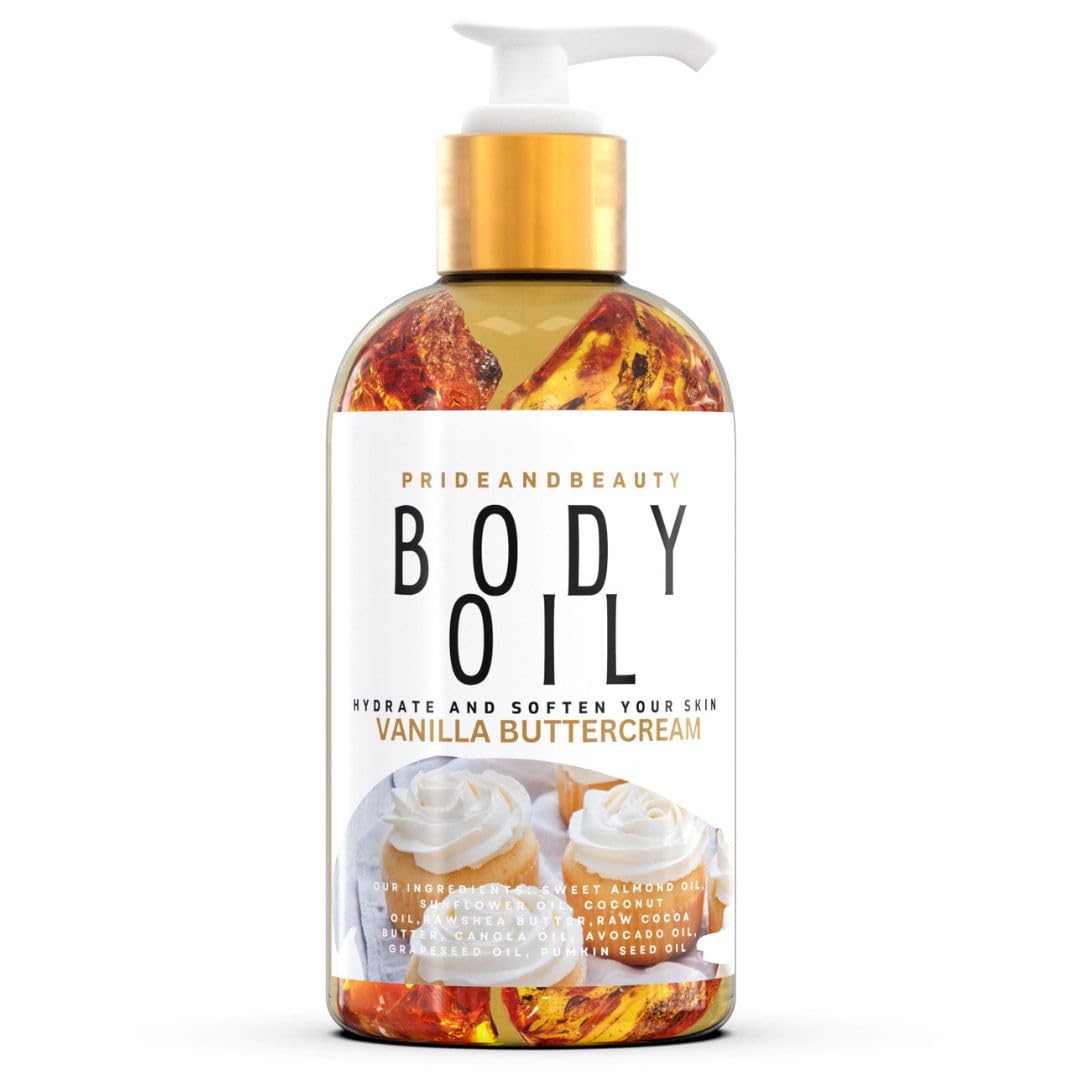 PRIDE AND BEAUTY After Shower Oil 4 oz bottle front view