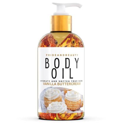 PRIDE AND BEAUTY After Shower Oil 4 oz bottle front view