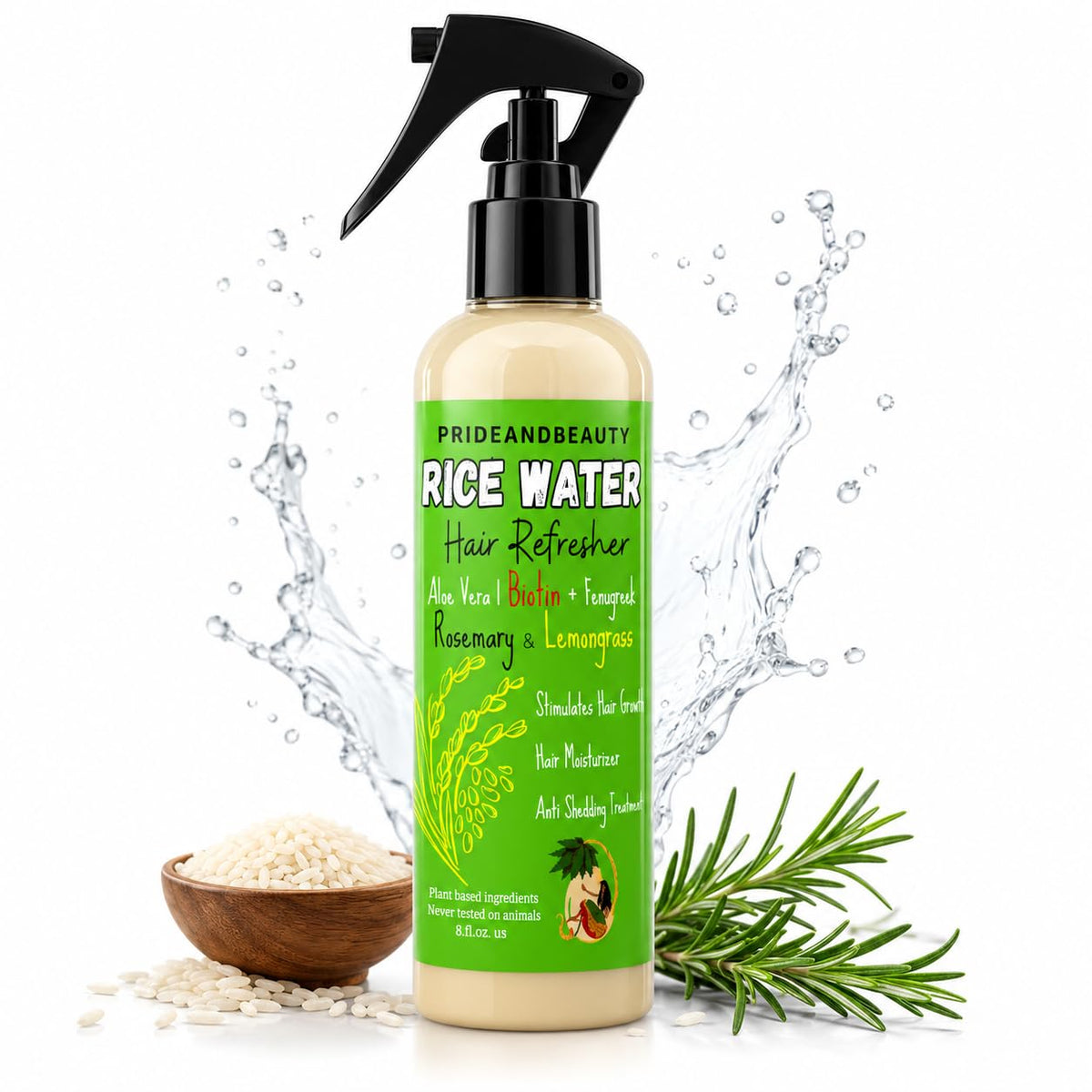 PRIDE AND BEAUTY Fermented Rice Water Hair Refresher front view