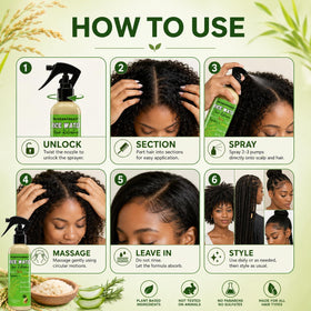 PRIDE AND BEAUTY Fermented Rice Water Hair Refresher lifestyle scene on vanity