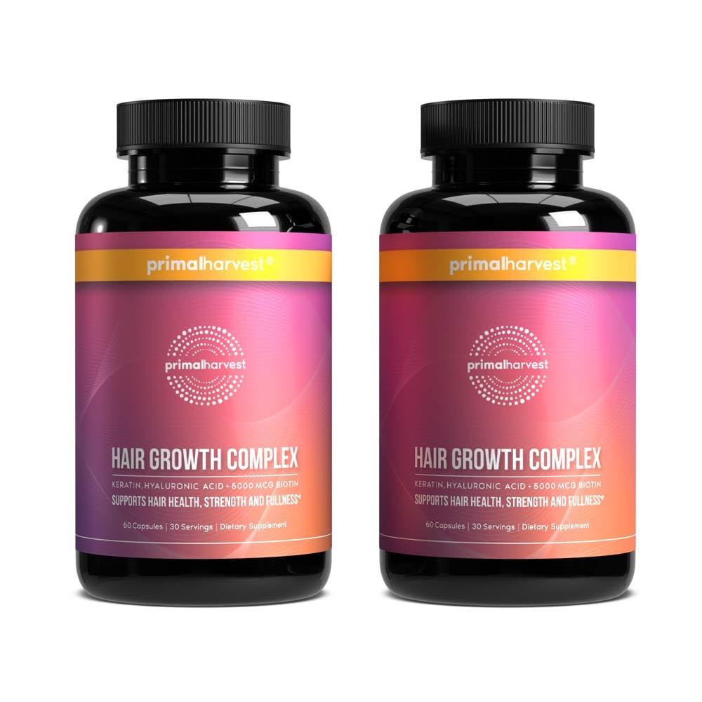 Primal Harvest Hair Growth Complex front view of bottle