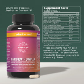 Primal Harvest Hair Growth Complex nutritional information