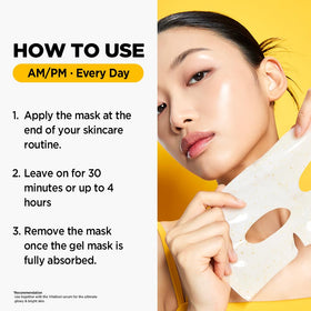 Primera Vitatinol Serum Gel Mask transparent finish after application