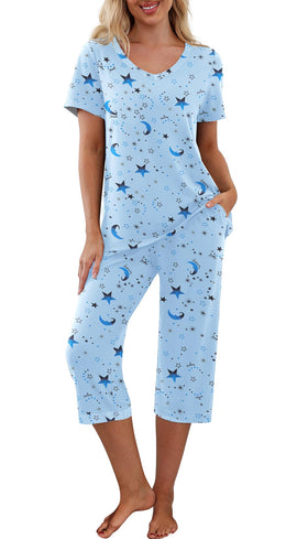 PrinStory Womens Pajama Set front view in classic colour