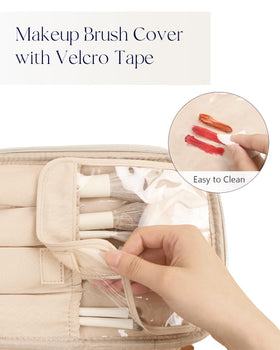 Prite Makeup Bag displaying adjustable Velcro dividers