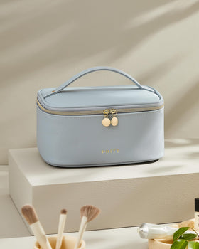 Prite Makeup Bag open showing spacious interior and compartments