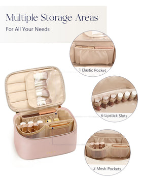 Prite Makeup Bag side view showcasing zipper closure
