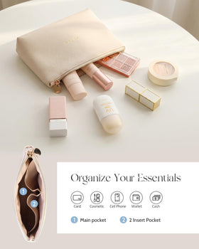 Prite Makeup Bag side view with handle