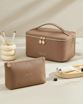 Prite Makeup Bag with handle for easy travel