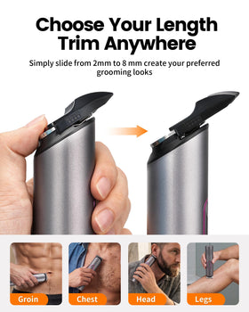 PRITECH Body Hair Trimmer adjustable guide comb with length settings