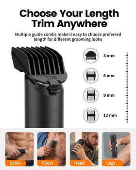 PRITECH Body Hair Trimmer in shower setting