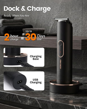 PRITECH Body Hair Trimmer side view with precision blades