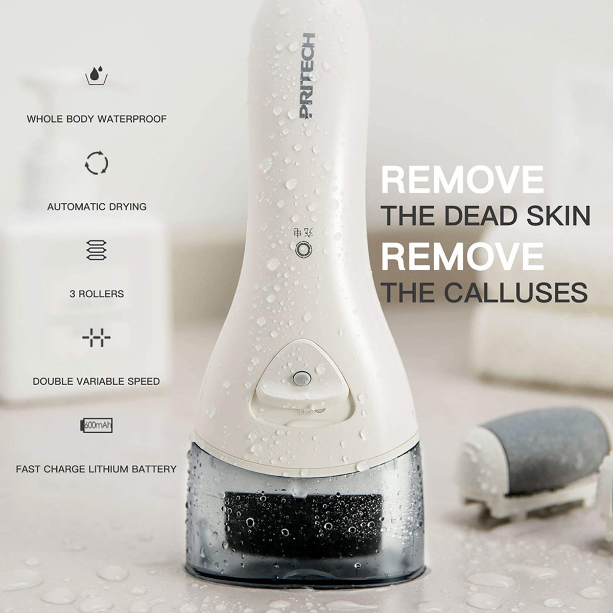 PRITECH Electric Foot Callus Remover charging port