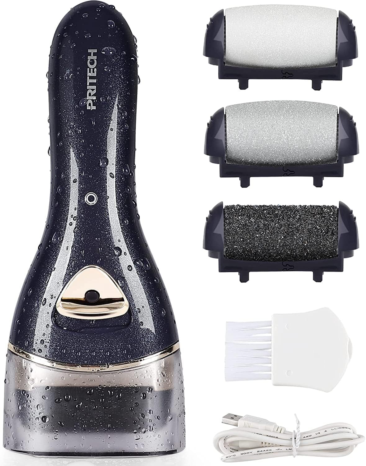 PRITECH Electric Foot Callus Remover front view with LED light