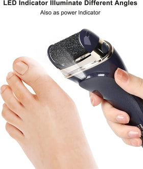 PRITECH Electric Foot Callus Remover in use on feet