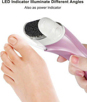 PRITECH Electric Foot Callus Remover in use on feet