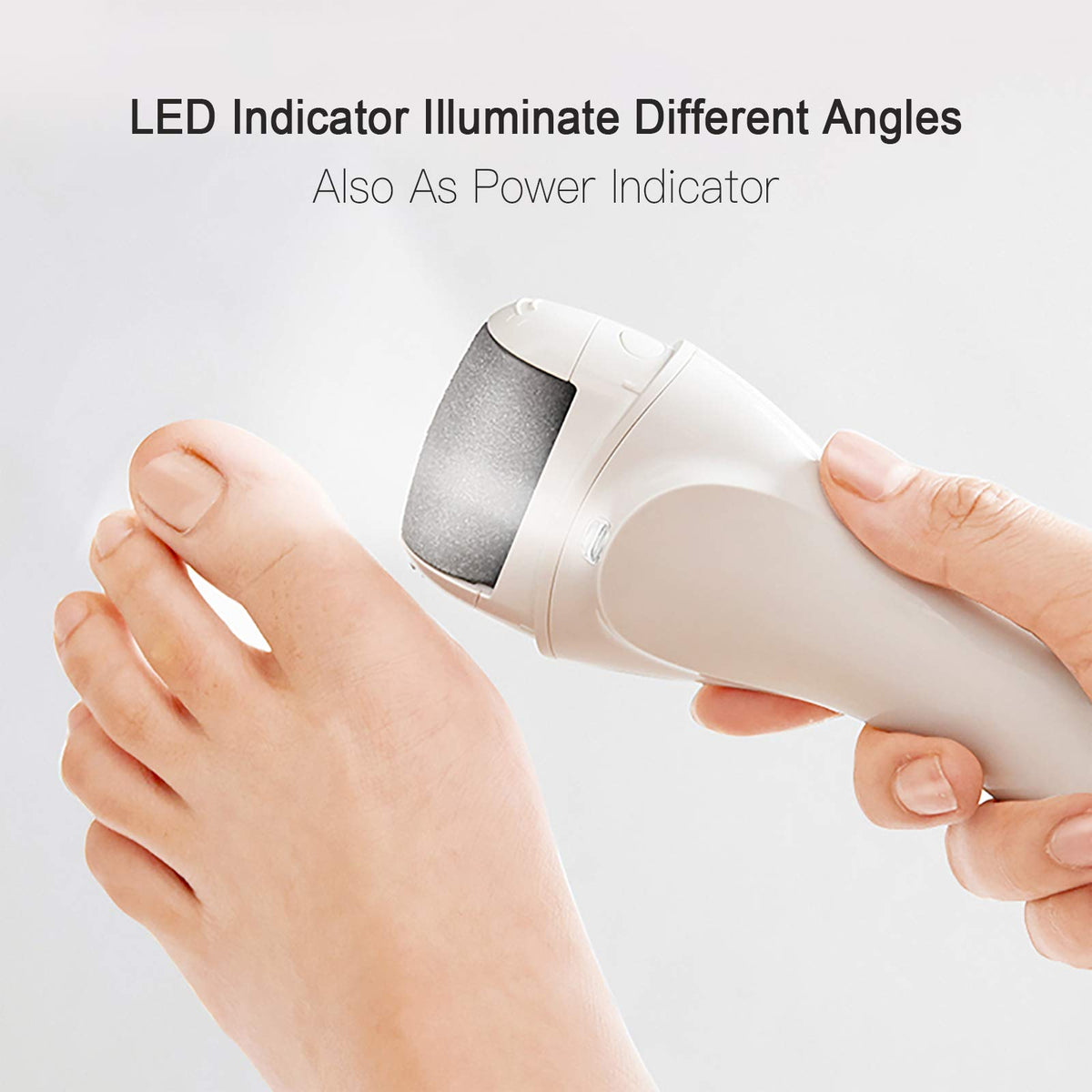 PRITECH Electric Foot Callus Remover in use on feet