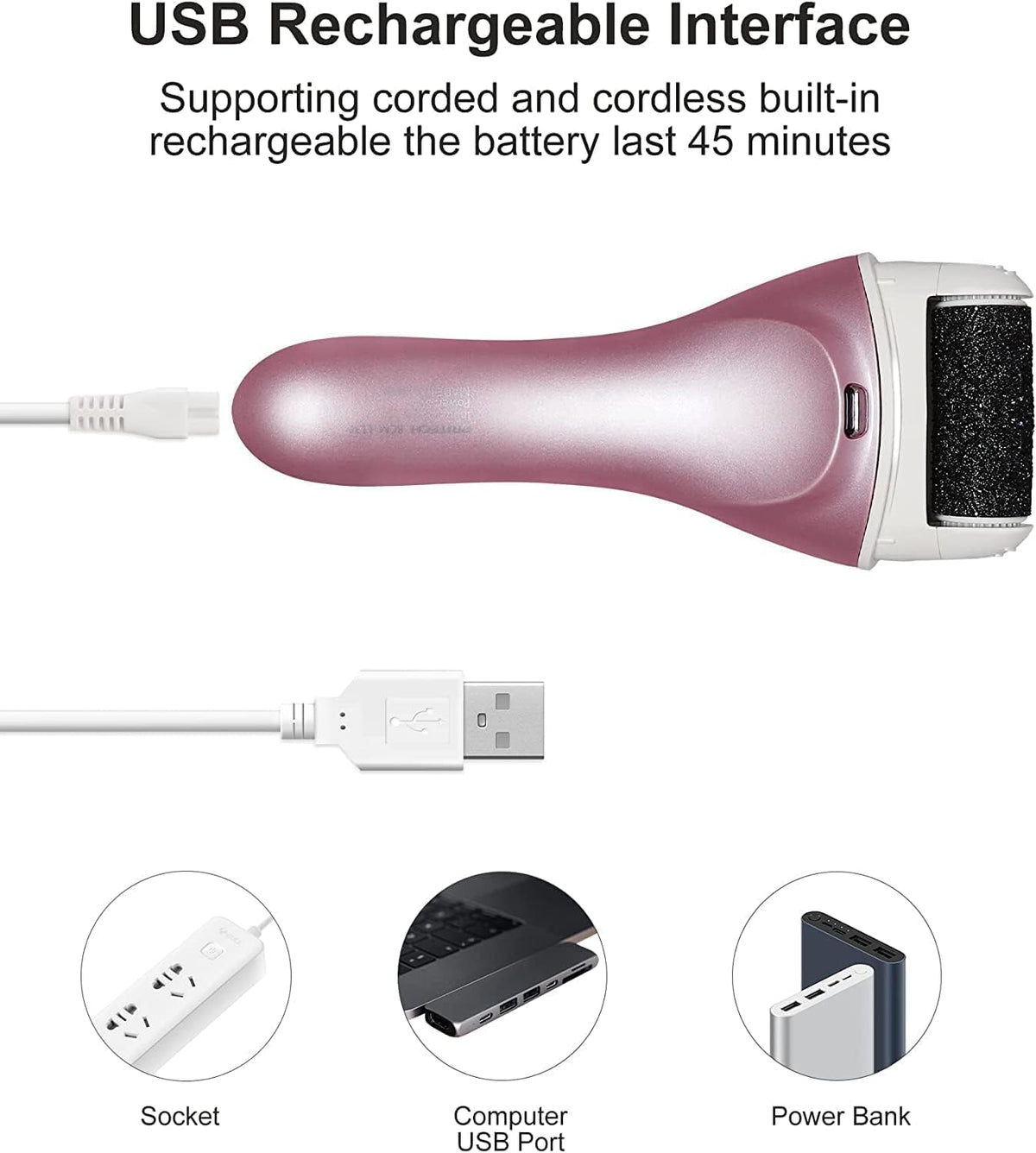 PRITECH Electric Foot Callus Remover waterproof feature