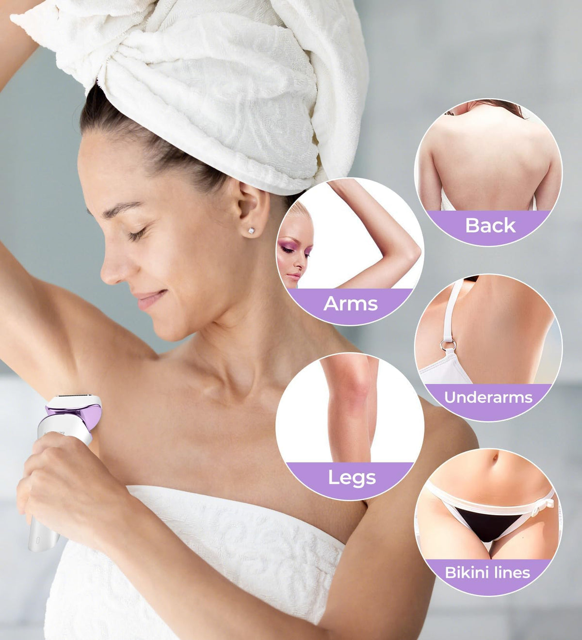 PRITECH Electric Razor for Women displayed with travel case