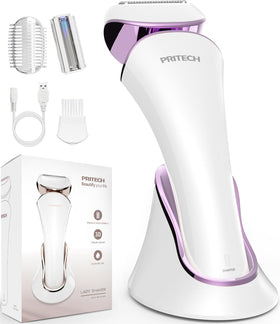 PRITECH Electric Razor for Women in purple front view
