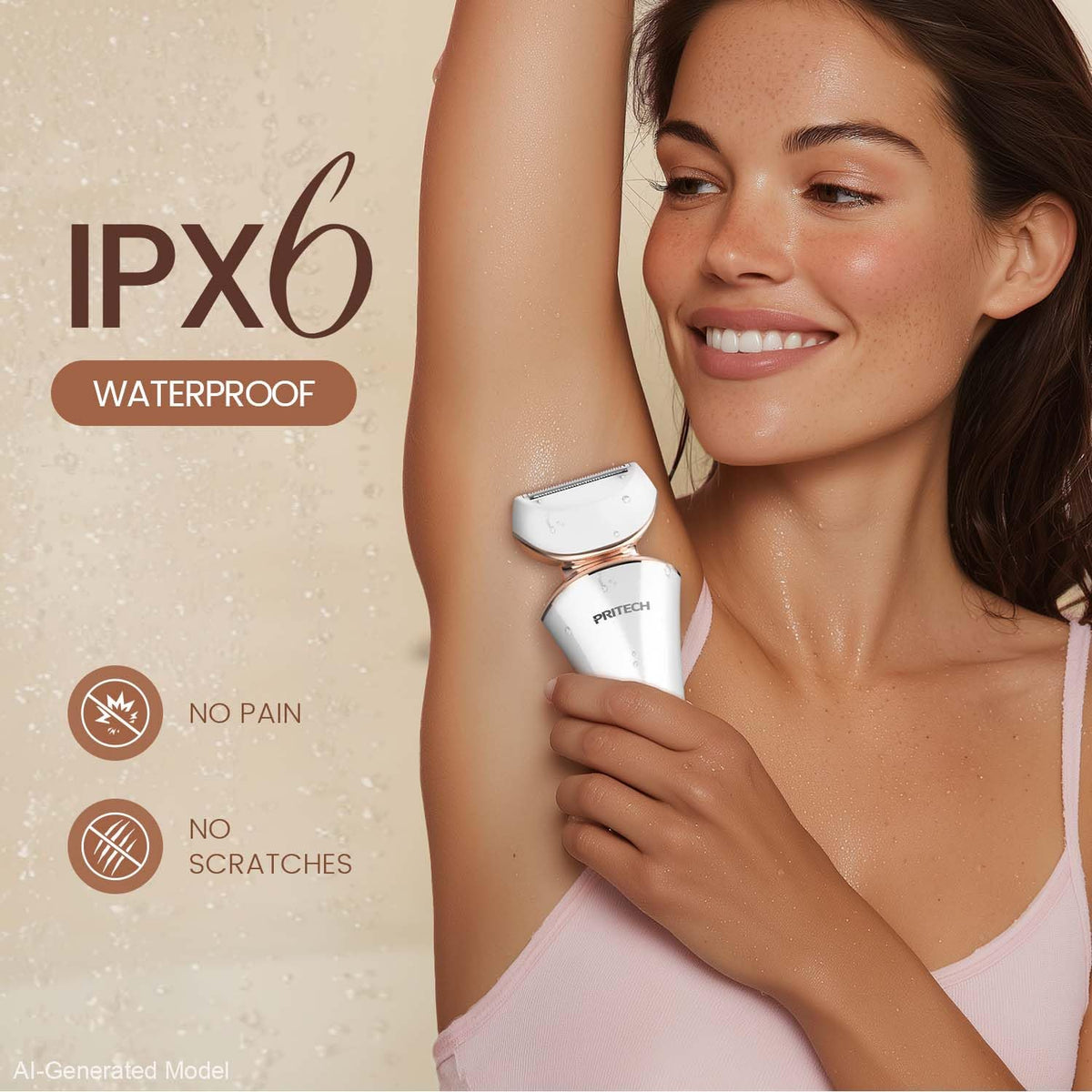 PRITECH Electric Razor in a lifestyle setting