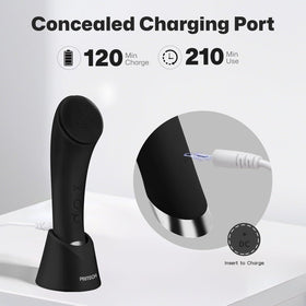 PRITECH Facial Cleansing Brush close-up of silicone bristles