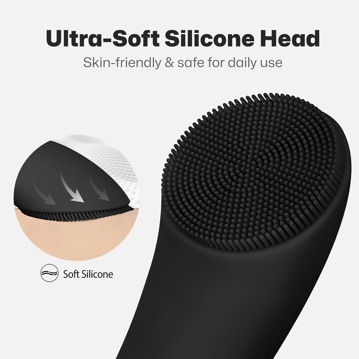 PRITECH Facial Cleansing Brush with stand for easy storage