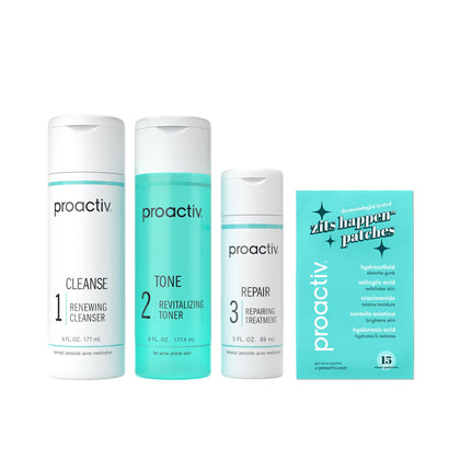 Proactiv 3 Step Acne Kit front view with all products