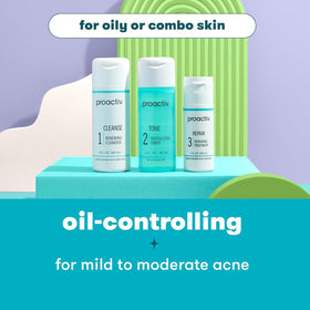 Proactiv 3 Step Acne Kit with application instructions