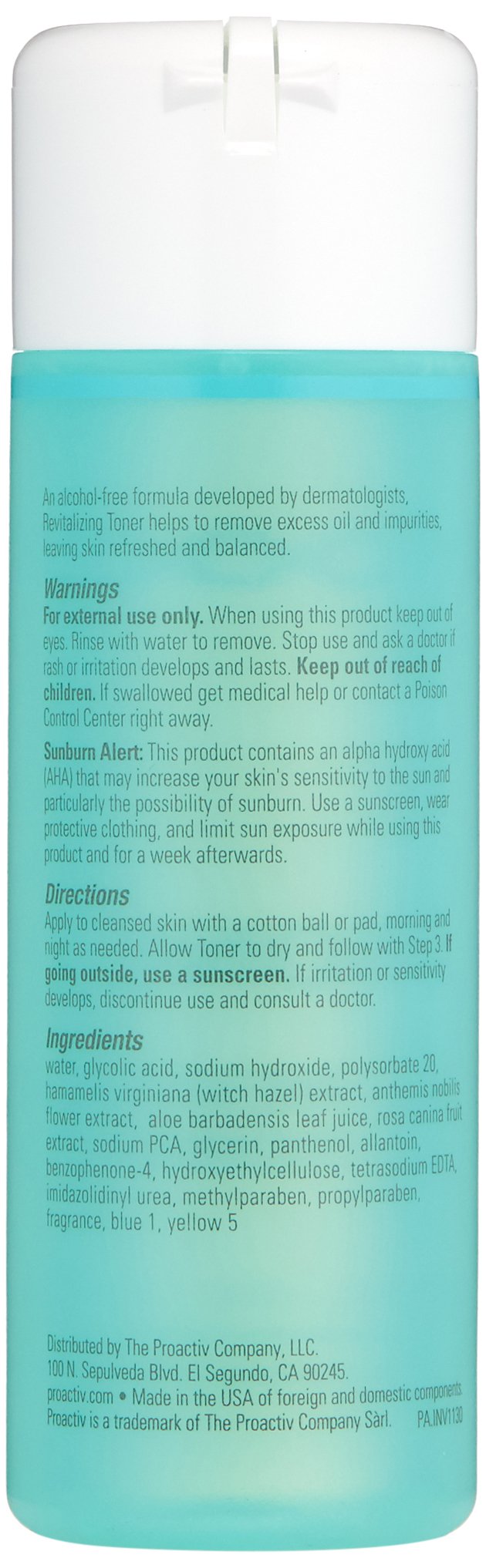 Proactiv Hydrating Facial Toner 4 oz back view