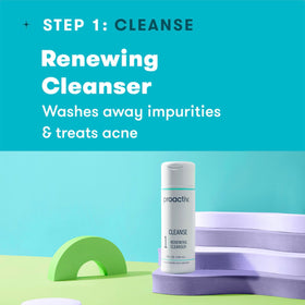 Proactiv products displayed on a bathroom counter