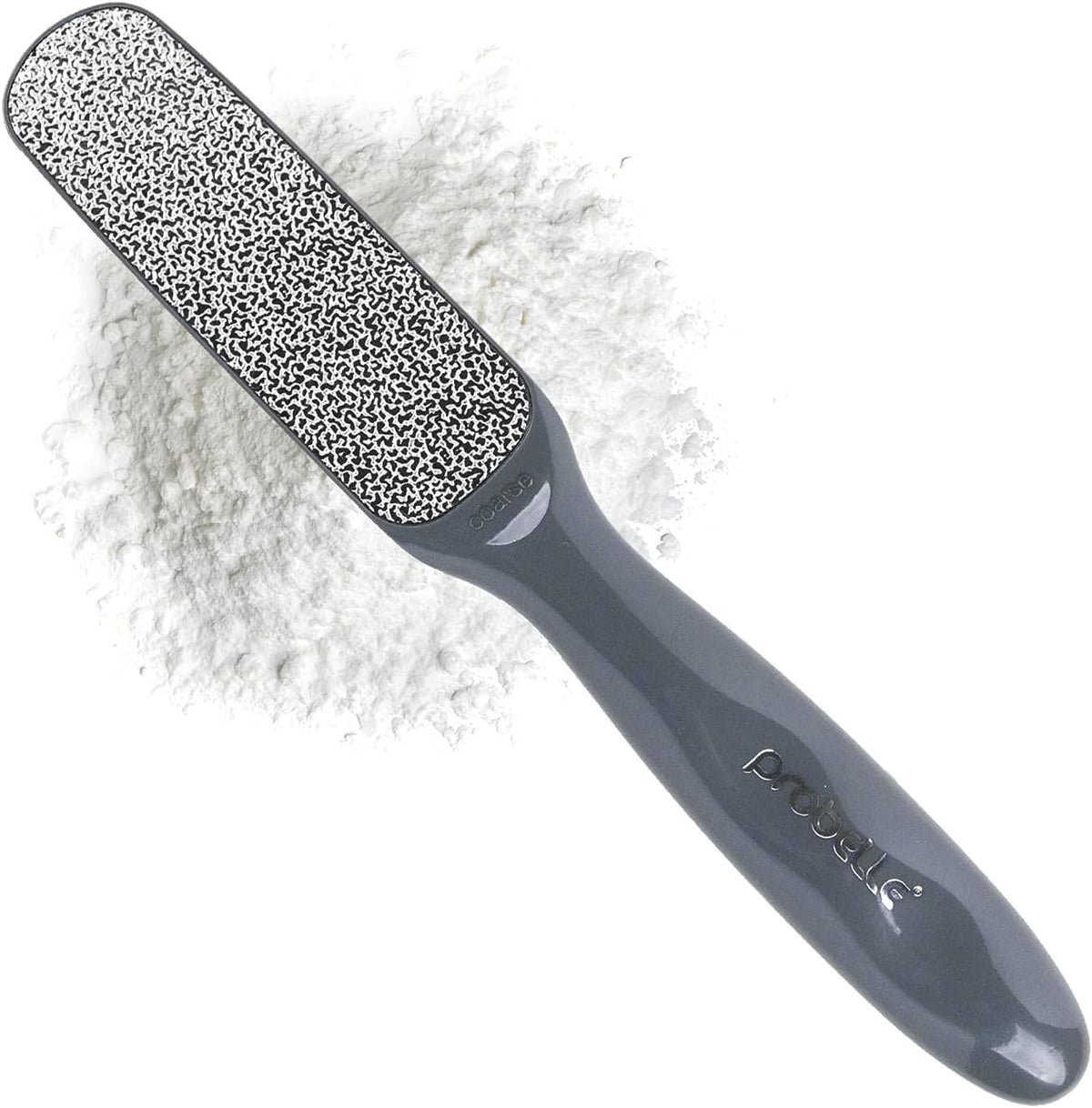Probelle Double Sided Nickel Foot File front view in dark grey
