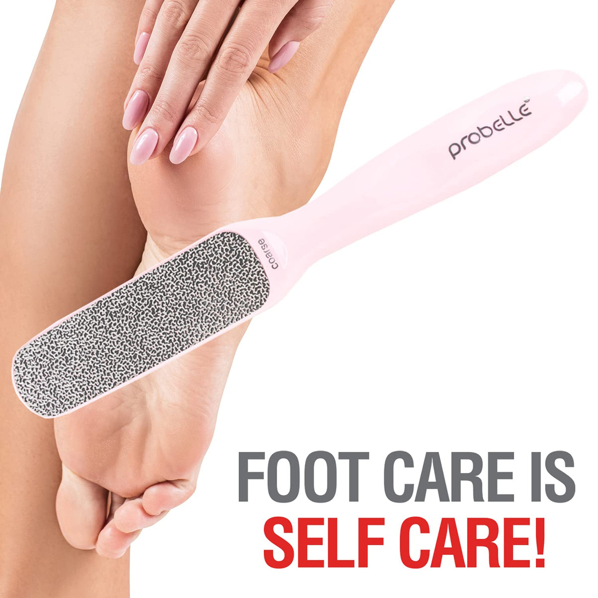 Probelle Double Sided Nickel Foot File showing both sides