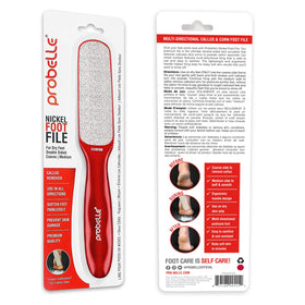 Probelle foot file showing nickel surface detail