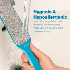 Probelle Nickel Foot File in use on dry feet
