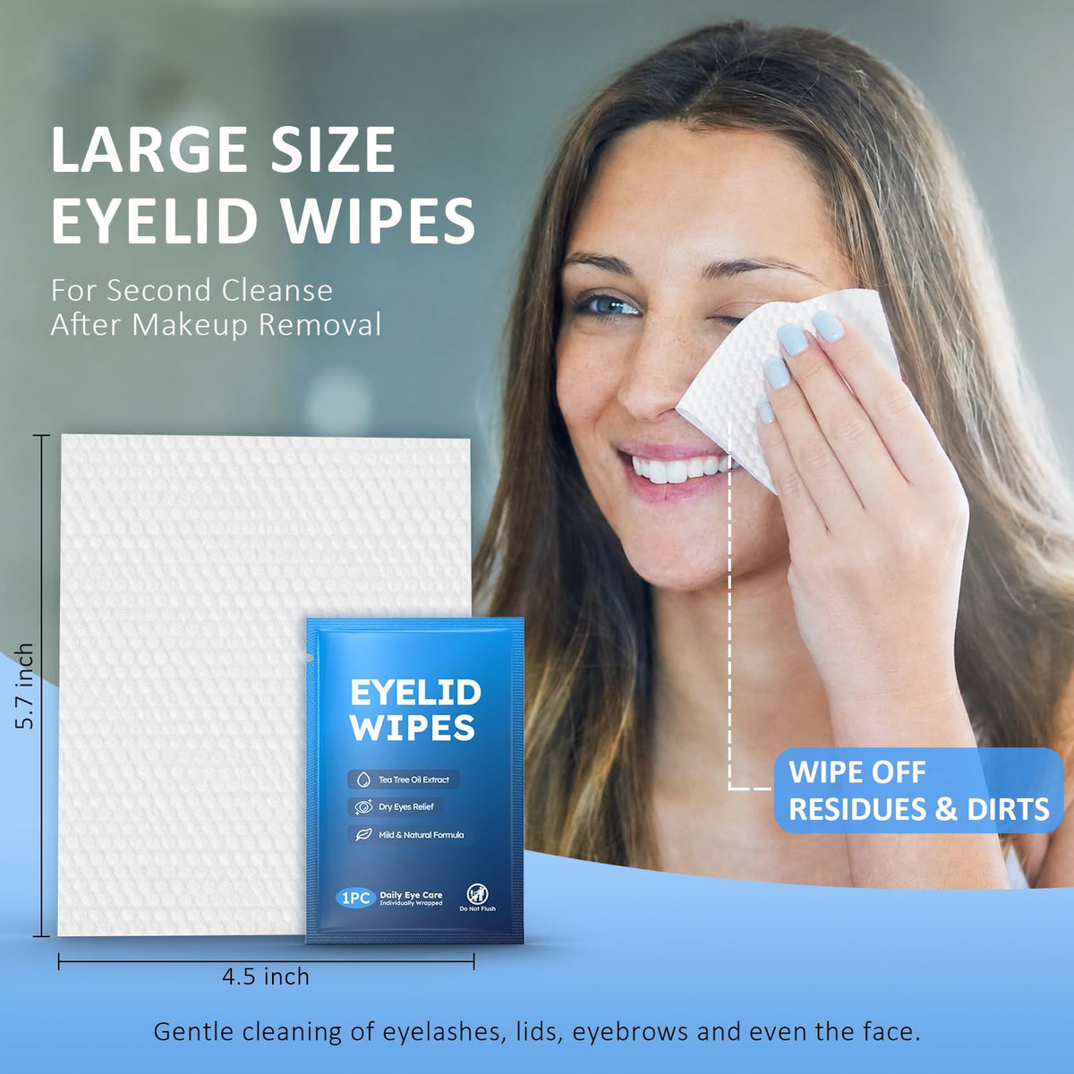 ProCIV eyelid wipes displayed on a bathroom counter