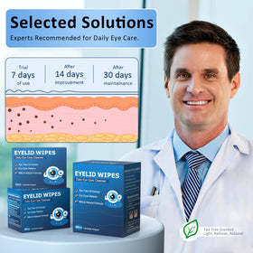 ProCIV eyelid wipes next to a travel bag for convenience