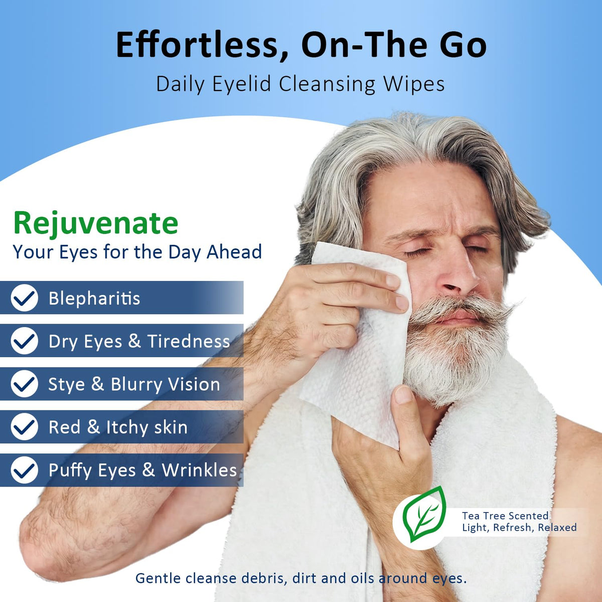 ProCIV eyelid wipes open showing individual sachets