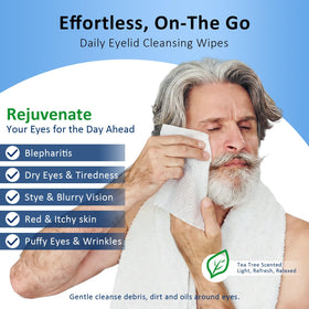 ProCIV eyelid wipes open showing individual sachets