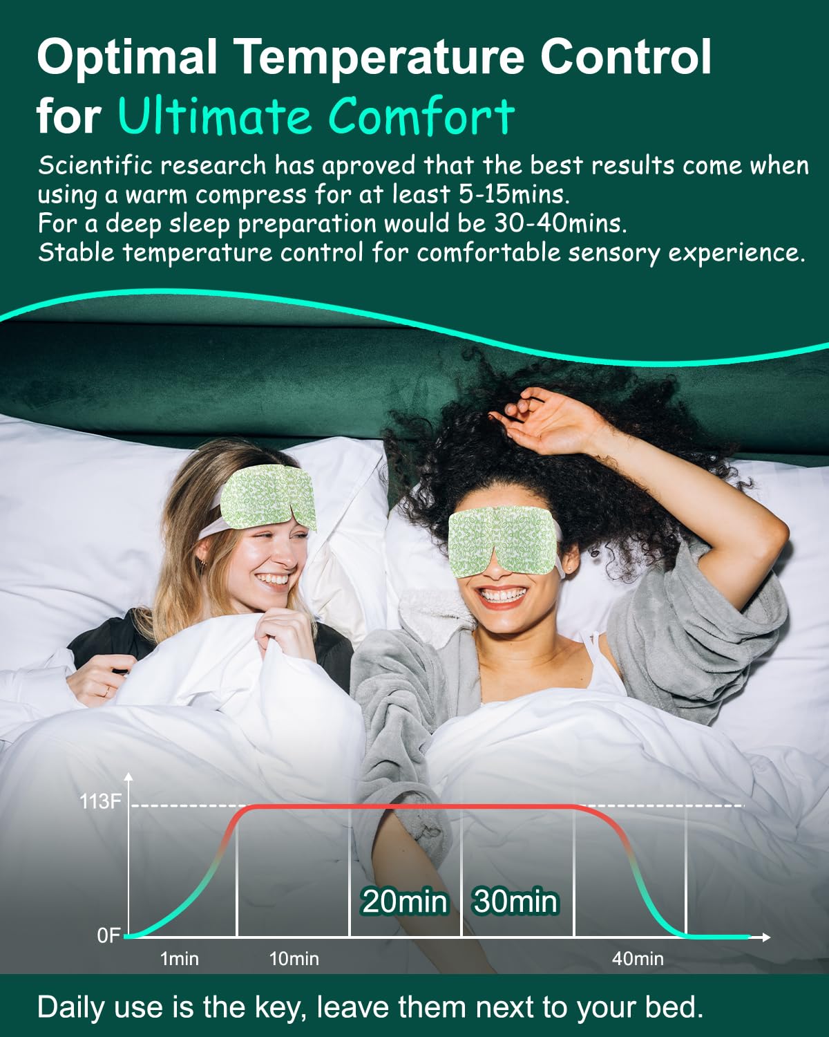 ProCIV Steam Eye Mask displaying ear hooks