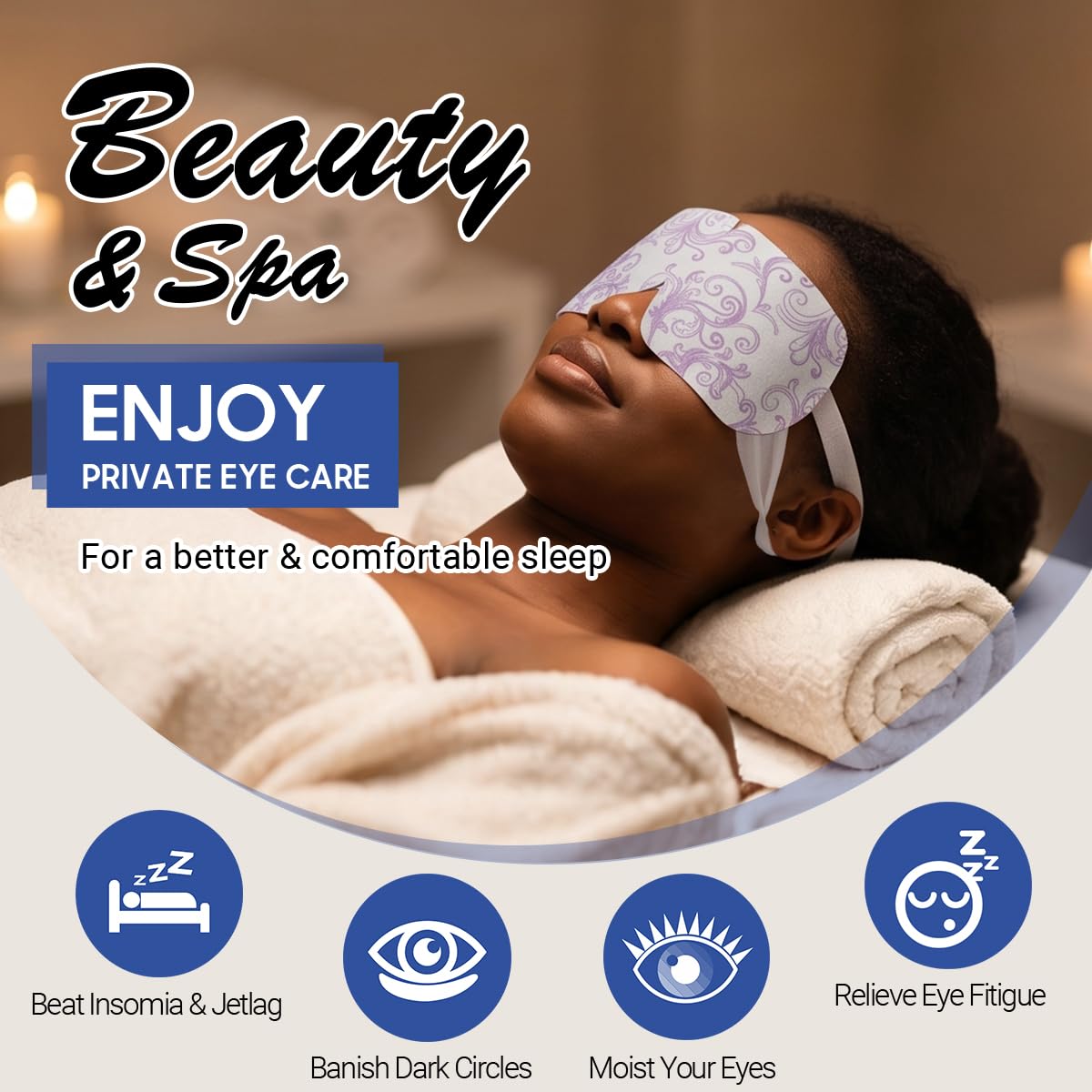 ProCIV steam eye mask lavender in use