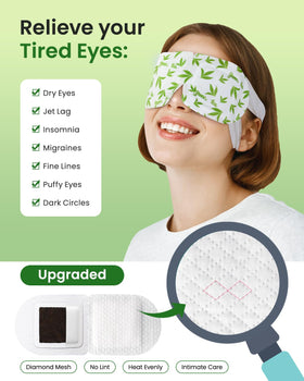 ProCIV Steam Eye Mask on a person relaxing