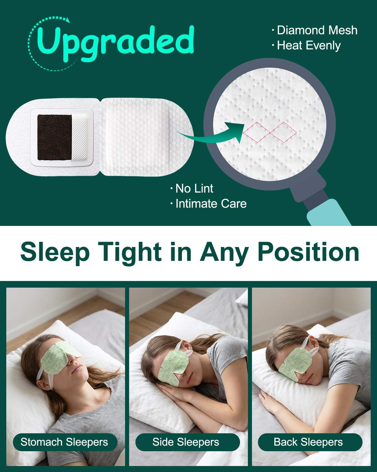 ProCIV Steam Eye Mask on a person's eyes