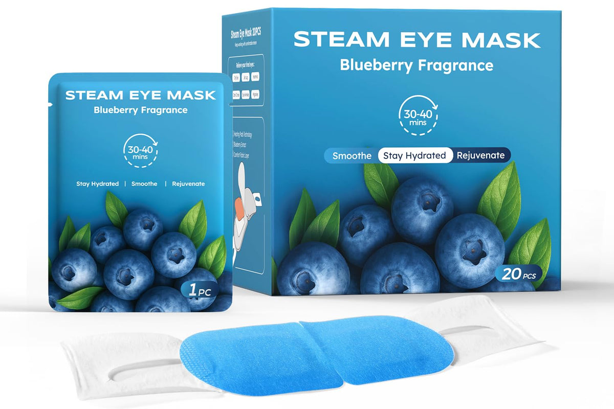 ProCIV Steam Eye Masks 20-Pack Blueberry Scented front view
