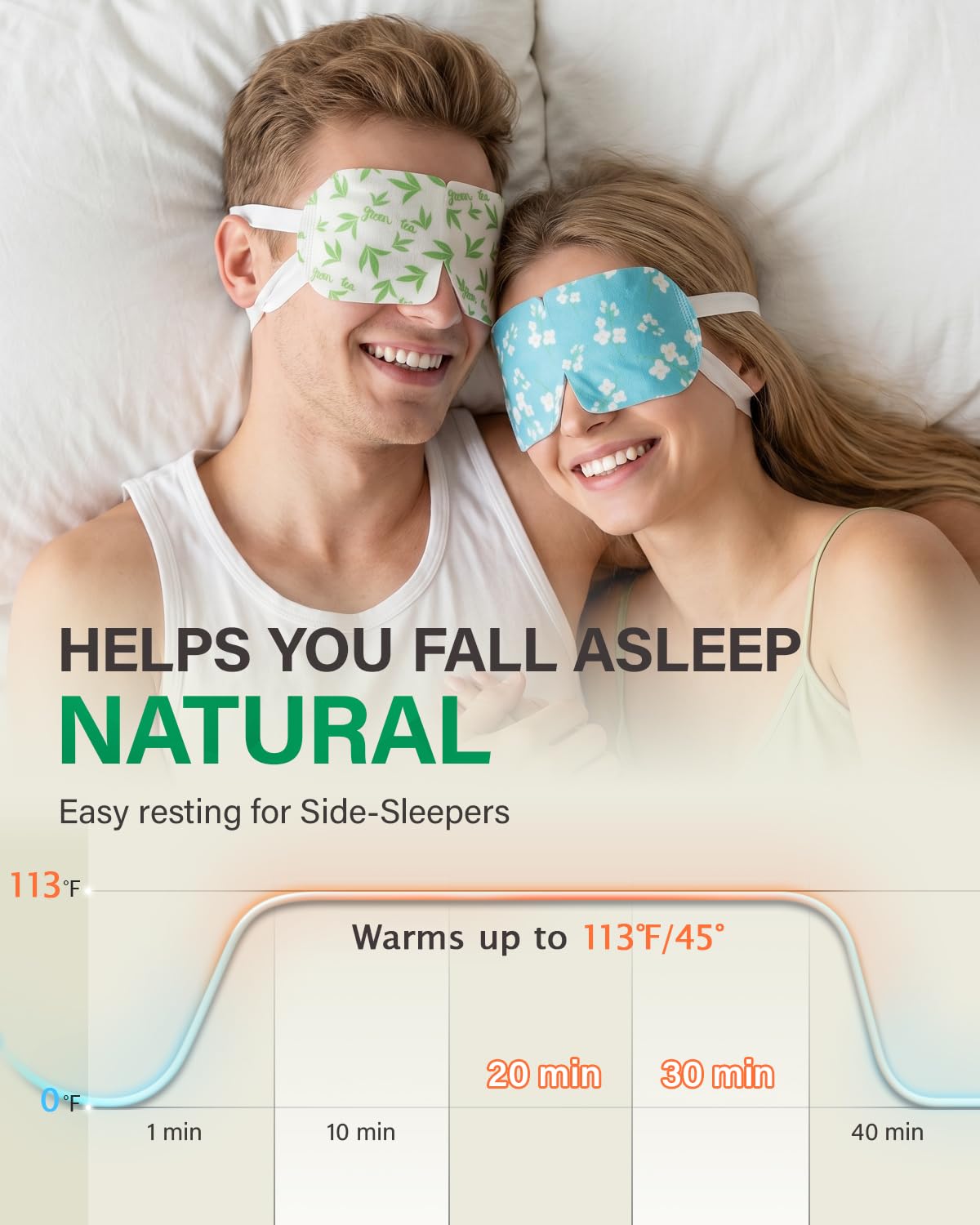 ProCIV Steam Eye Masks 20-Pack Jasmine flavour close-up