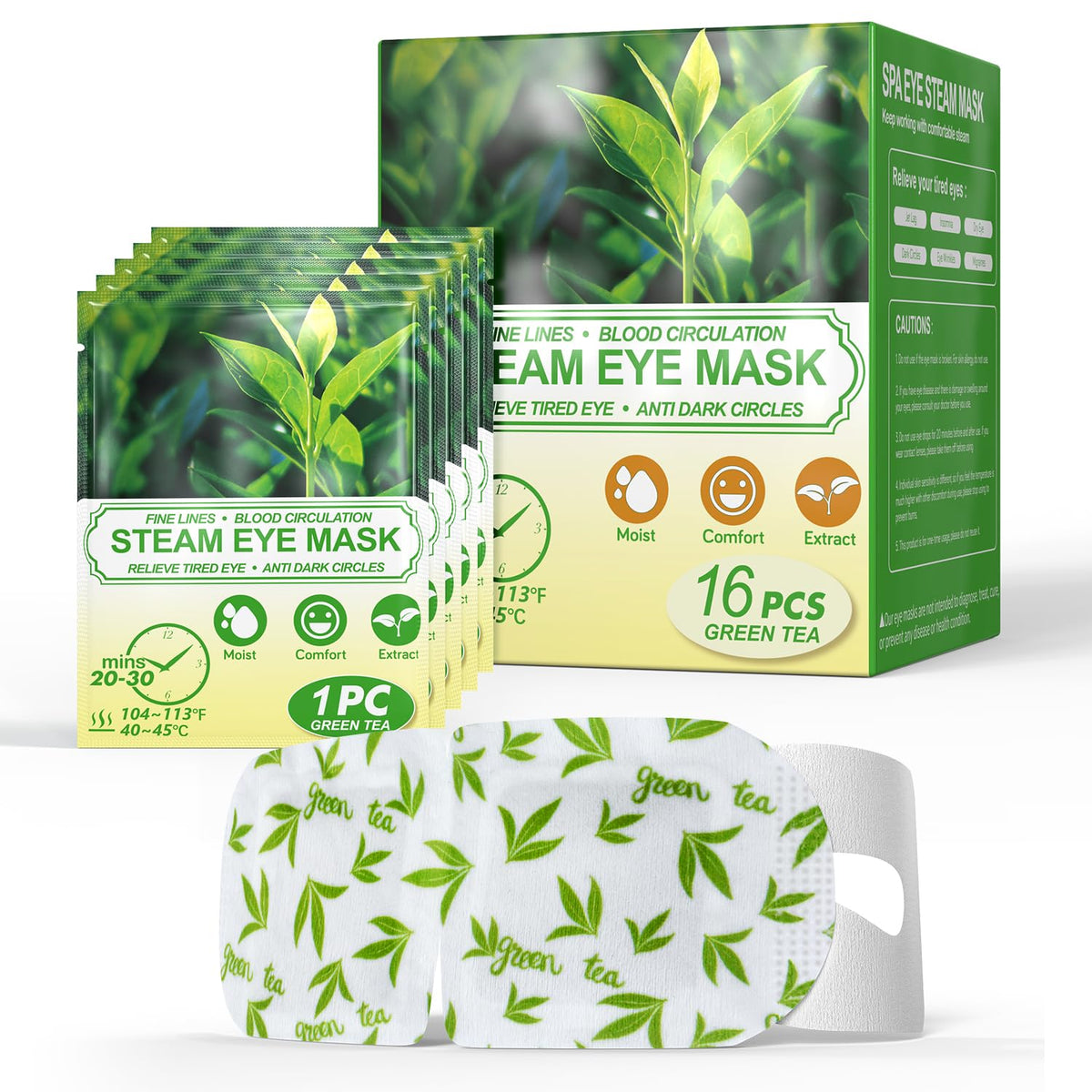 ProCIV Steam Eye Masks front view with packaging