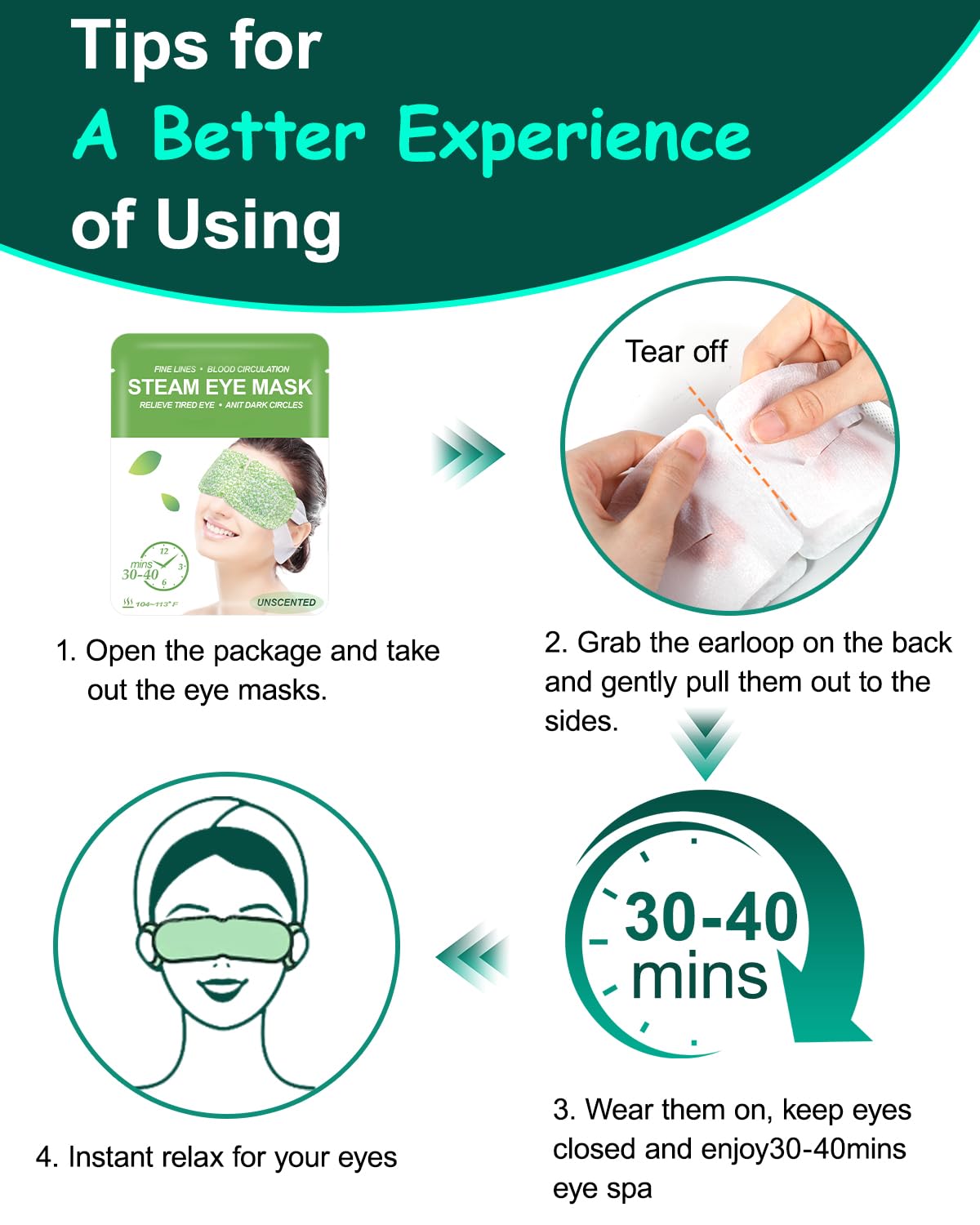 ProCIV Steam Eye Masks in a relaxing setting