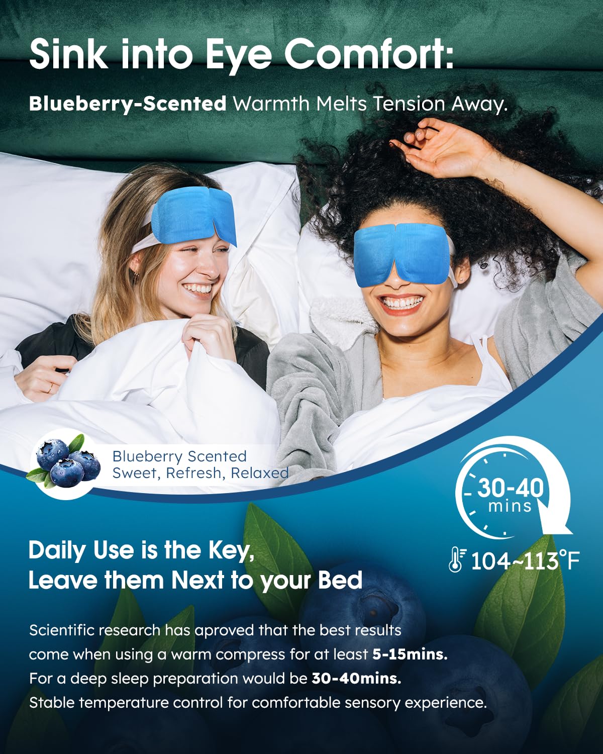 ProCIV Steam Eye Masks stacked showing ergonomic design