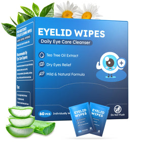 ProCIV Tea Tree Oil Eyelid Wipes packaging front view
